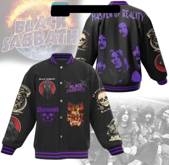 Black Sabbath Master Of Reality Baseball Jacket
