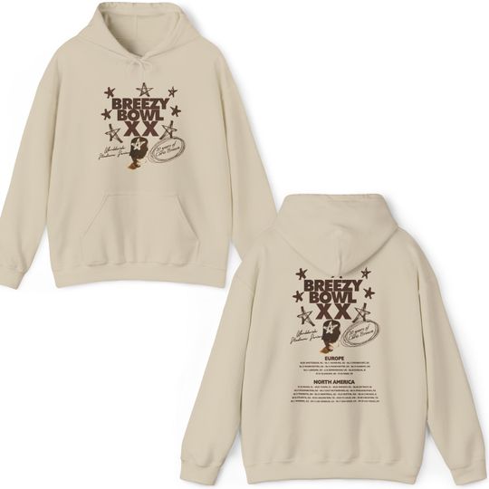 Chris Brown Breezy Bowl XX Tour Hoodie, Chris Brown Album Sweatshirt, Chris Brown Fan Gift, Chris Brown Merch