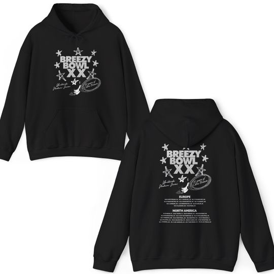 Chris Brown Breezy Bowl XX Tour Hoodie, Chris Brown Album Sweatshirt, Chris Brown Fan Gift, Chris Brown Merch