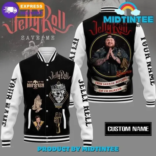 Jelly Roll Go To Heaven Baseball Jacket