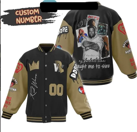 Rod Wave Darkest Time Taught Me To Shine Personalized Baseball Jacket