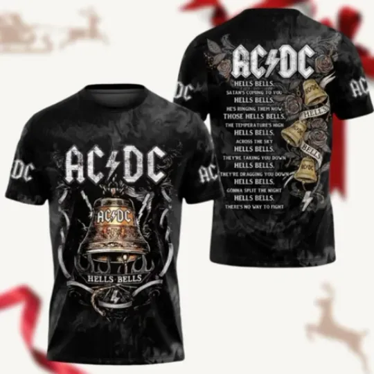 Discover AC-DC Rock Band Music Tshirt, AC-DC Power Up World Tour Shirt 3D