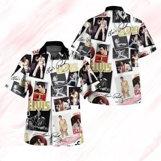 Elvis Presley Summer Music Shirt, Rock N Roll Fan Beach Shirt, Elvis 3D Hawaiian Shirt, King Of Rock Vacation Outfit, Elvis Gift