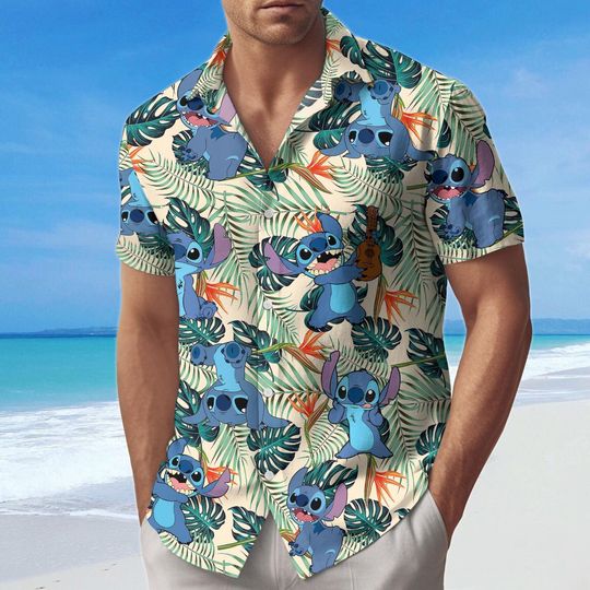 Stitch Disney Aloha Button Shirt, Lilo And Stitch Summer Shirt, Stitch Shirt And Shorts, Disneyland Trip Shirt, Magic Kingdom Shirt