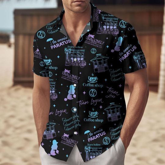 Gilmore Girls Button Shirt, Dragonfly Inn Shirt And Shorts, Lukes Coffee Men Shirt, Stars Hollow Shirt For Her, Gilmore Fan Gift