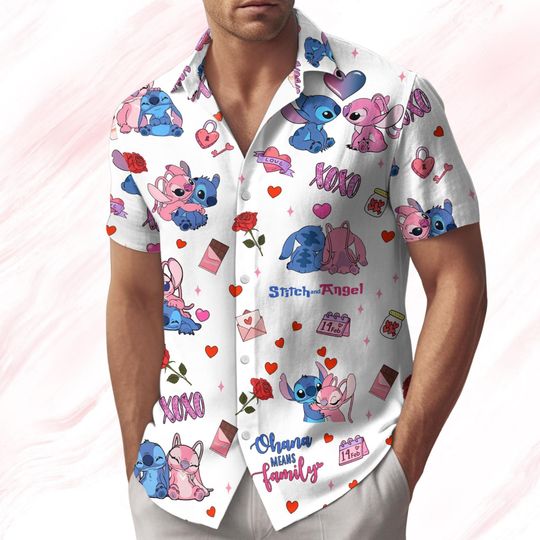 Stitch Ang Angel Button Shirt, Disney Stitch Shirt And Shorts, Ohaha Means Family Shirt Men, Magic Kingdom Shirt Women, Stitch Shirt
