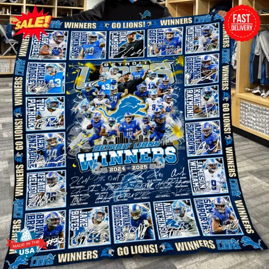 Limited Edition-Detroit Lions-Go Lions-Win- Blanket