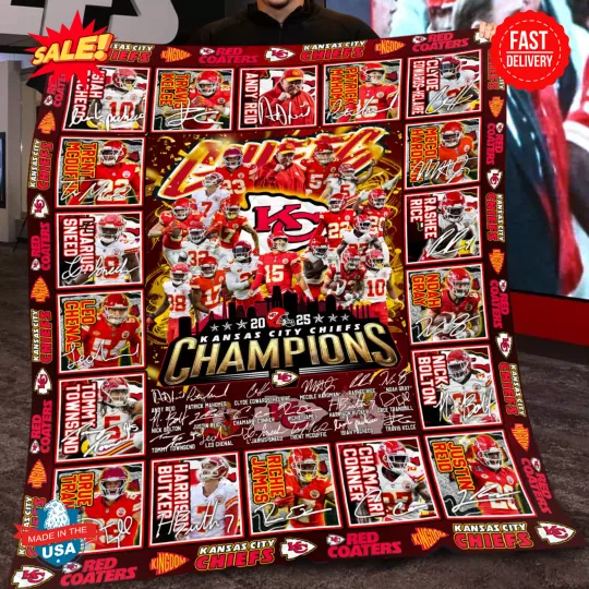 Kansas City Chiefs - Champions 2025 Blanket
