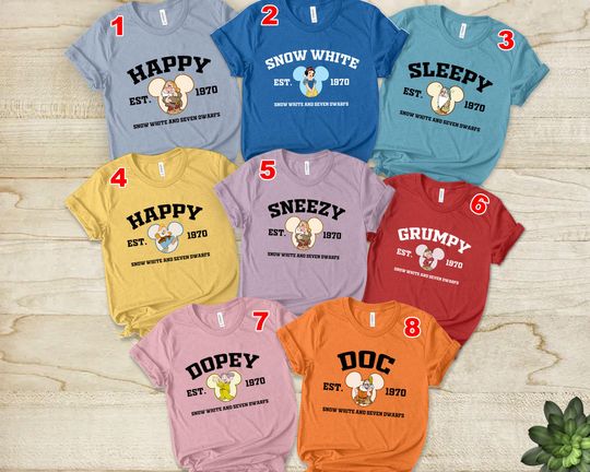 Seven Dwarfs Shirt, Disney Group Shirt, Snow White and Seven Dwarfs Shirts for Family, Disney Family Shirt, 7 dwarfs, Doc Dwarf