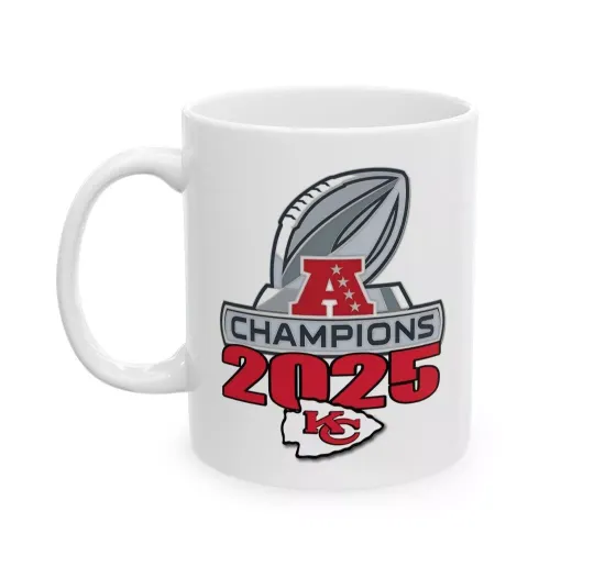 2025 AFC CHAMPIONS  Kansas City CHIEFS Coffee Mug