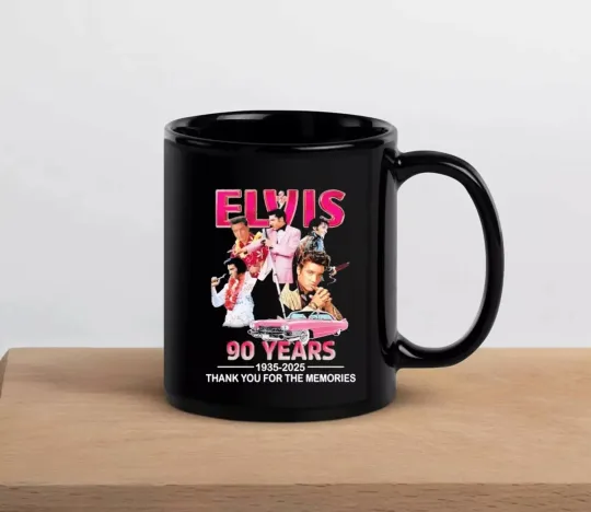 Elvis Presley 90 Years Thank You 1935 2025 Coffee Mug