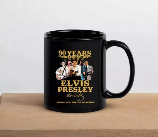 Elvis Presley 90th Birthday 1935-2025 Thank You Coffee Mug