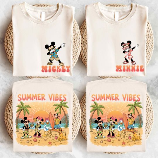 Disney Summer Crew T-Shirt, Mickey Summer Trip Shirt, Summer Vibe Tee, Daisy Holiday Shirt, Summer Adventure Tee, Mouse Family Holiday Shirt