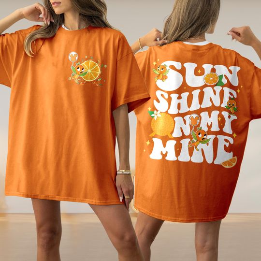 Sunshine On My Mind T-Shirt, 2-Sided Orange Bird Disney Tee, Summer Trip Shirt, Flower Garden Festival 2025 Shirt, Magic Kingdom Trip Tee