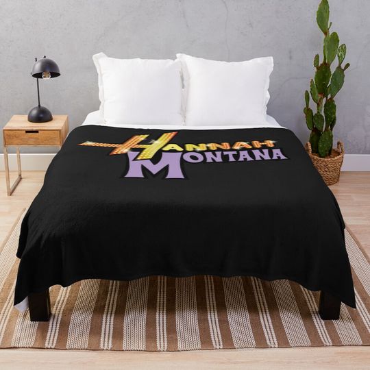 Hannah montana logo classic t shirt Throw Blanket