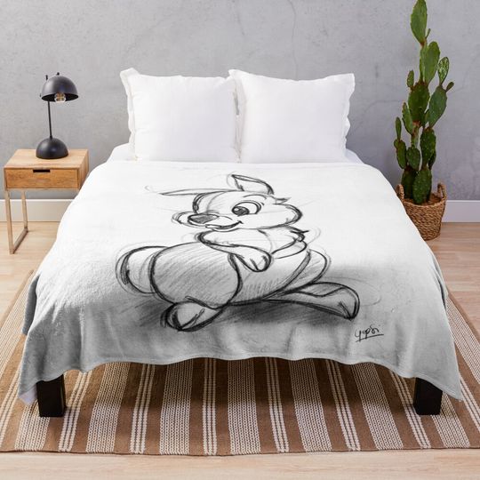 Thumper sketch Throw Blanket