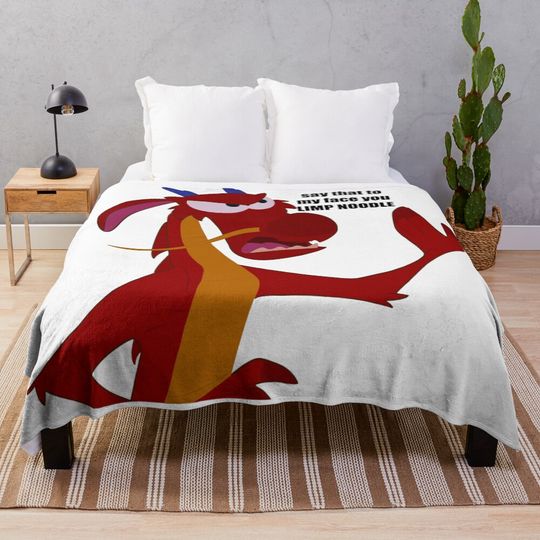 Mushu Limp Noodle  Throw Blanket