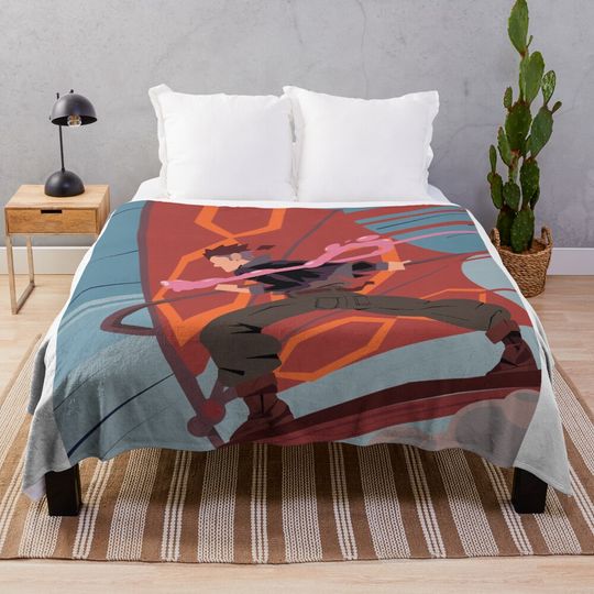 Jim Hawskin Solar Surfer (Treasure Planet) Throw Blanket
