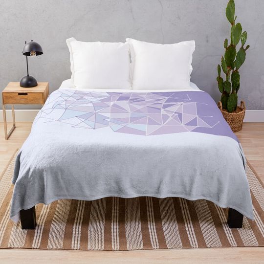 Purple Fragments Throw Blanket