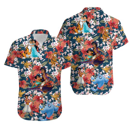 Disney Aladdin Characters Aloha Hawaiian Shirt