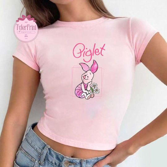 Retro Coquette Pooh And Friends Baby Tee, WDW Disneyland Girls Trip Shirt, Winnie The Pooh Shirt, Piglet Eeyore Tigger Tee