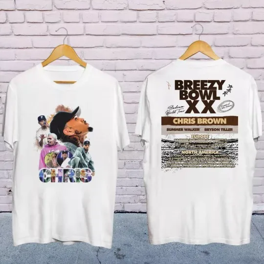 Chris Brown Breezy Bowl Xx 2025 Tour T-Shirt, Chris Brown Album Shirt, Fan Gift
