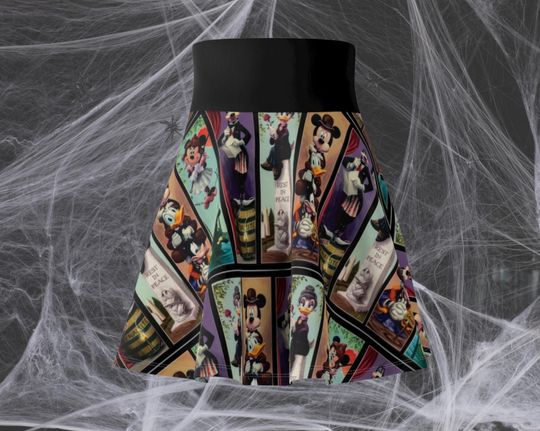 Stretching Room Haunted House Running Skirt | Halloween Running Skirt | Magical Running Skirt | Women's Skater Skirt