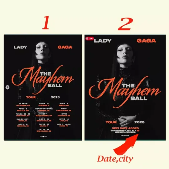 New Ld ga The Mayhem Ball Tour 2025 Poster