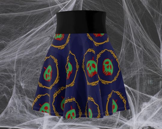 Poison Apple Running Skirt | Halloween Running Skirt | Magical Running Skirt | Women's Skater Skirt
