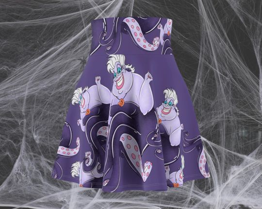 Ursula Running Skirt | Halloween Running Skirt | Magical Running Skirt | Women's Skater Skirt