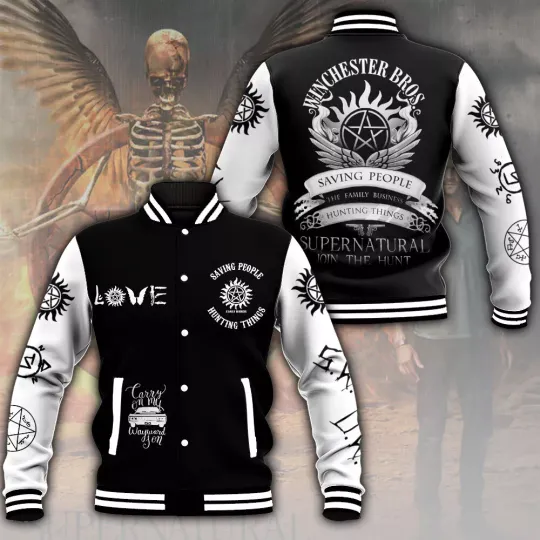 Supernatural Movies Baseball Jacket For Fan