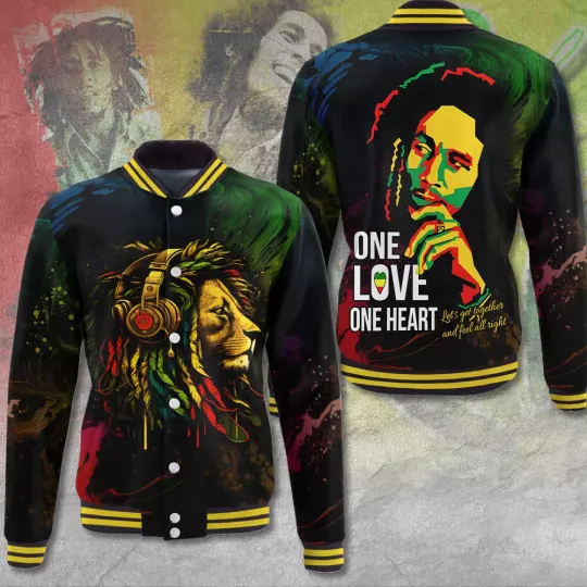 Bob Marley Music Baseball Jacket For Fan