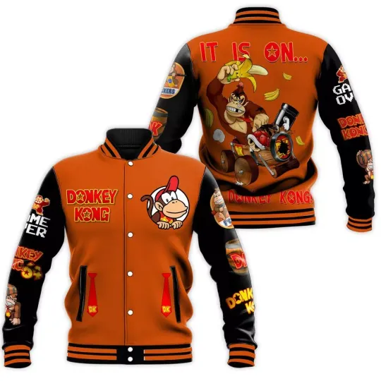 Donkey Kong Jacket , Super Mario Bros Baseball Jacket
