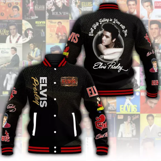 Bob Marley Music Baseball Jacket For FanElvis Presley Music Baseball Jacket