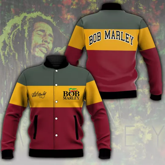 Bob Marley Music Baseball Jacket For Fan