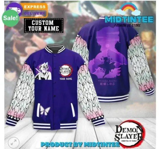 demon Shinobu Kocho Custom Baseball Jacket