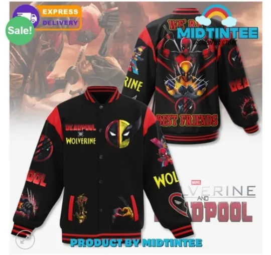 Deadpool And Wolverine Baseball Jacket