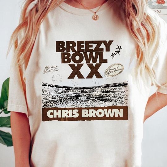 Chris Brown Breezy Bowl XX Tour T-Shirt, C.Brown Album Shirt