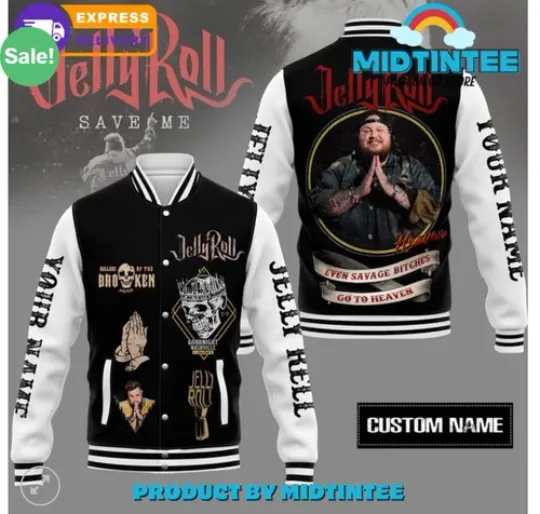 Jelly Roll Go To Heaven Baseball Jacket