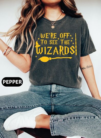 Comfort Colors We're Off To See The Wizard, Magical Castle T-Shirt, Universal Vacation Tee, Nerd Gift, Universal Studios Shirt For Family