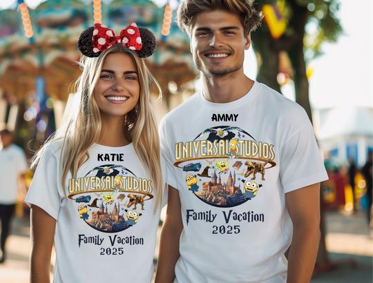 Vintage Disney Universal Studios Shirt, Universal Studios Family Vacation 2025, Universal Studios Trip Shirt, Custom Universal Studios Shirt