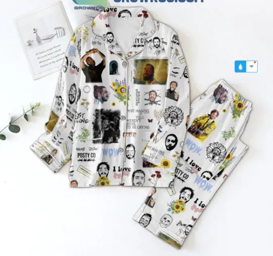 Post Malone F-1 Trillion I Love Posty Polyester Pajamas Set