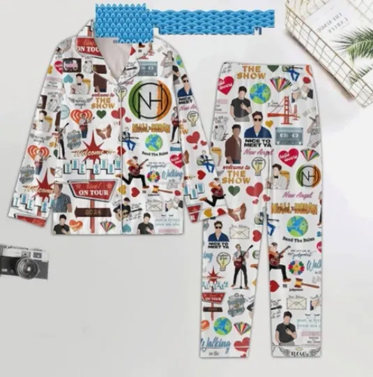 Niall Horan Nice To Meet Ya Fan Satin Pajamas Set