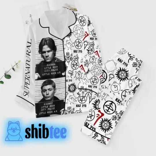 Supernatural Button Down Pajamas Set