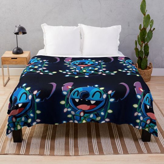 Stitch Christmas  Throw Blanket