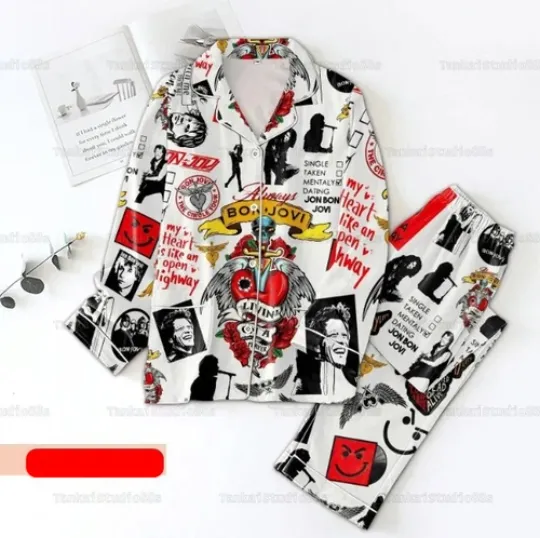 Bon Jovi Pajamas, Bon Jovi Rock Band Pajamas, Bon Jovi  Pajamas