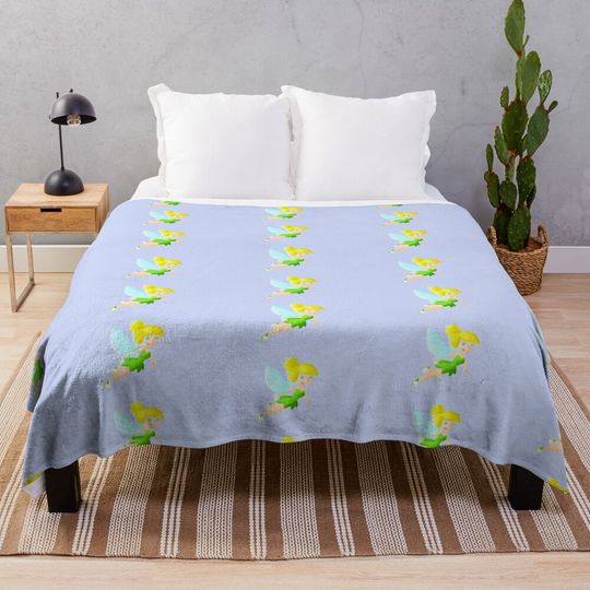Stylized Tinkerbell Throw Blanket