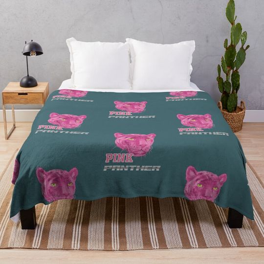Pink Panther Retro / Aesthetic Throw Blanket