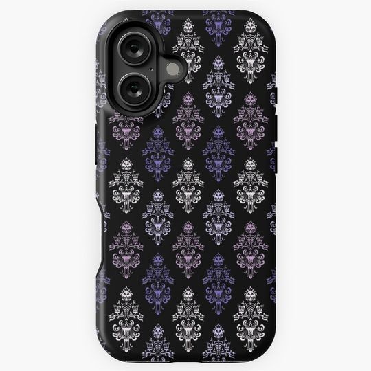 Purple Pastel Haunted Mansion Wallpaper iPhone Case