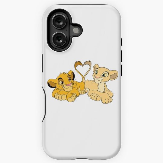 Simba and Nala Clipart iPhone Case